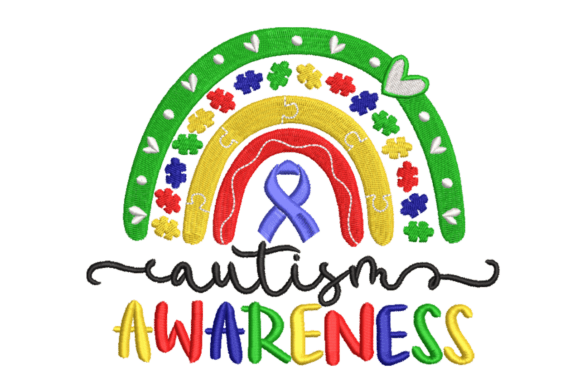 Autism Awareness Rainbow Embroidery Review