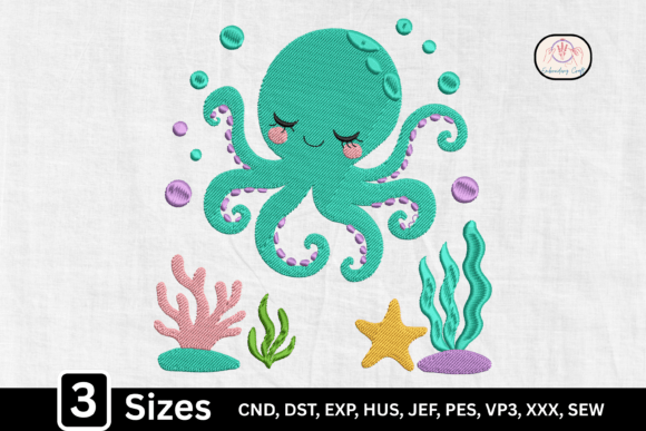 Cute Kawaii Ocean Octopus Embroidery Review