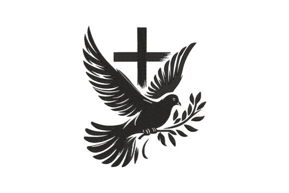 Dove with Olive Branch and Cross Review