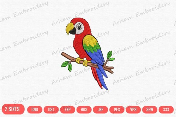 Tropical Parrot Perch Embroidery Review